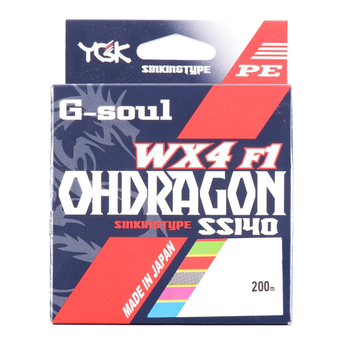 Шнур G-Soul Wx4 F1 Ohdragon 200м #1,2 - 0,185мм/18,5Lb